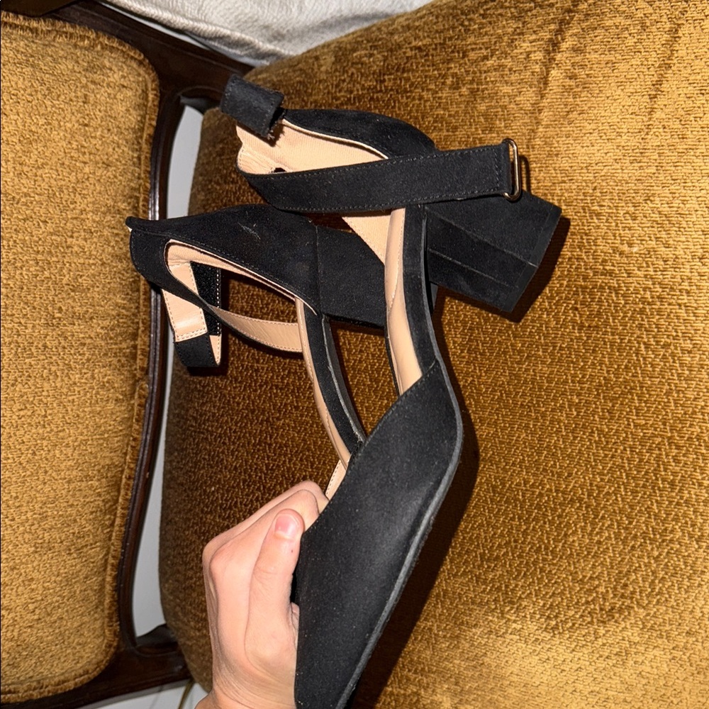 Lane Bryant heels strap Black side 10W Black Heels New ankle strap Heels - Picture 5 of 16